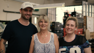 Staff at luxury brand Pasntherella factory Leicester